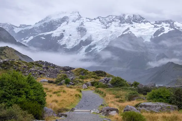 Hooker Valley Track One Most Popular Walks Aoraki Cook National — Stock Photo, Image