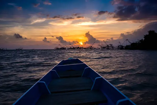 Paisaje Aldea Pescadores Tailandia Con Una Serie Herramientas Pesca Llamadas — Foto de Stock