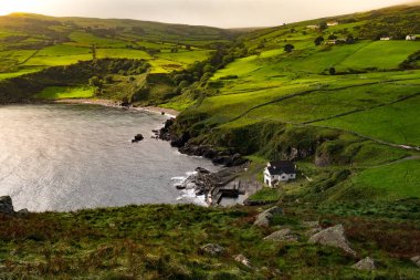 Torr etrafında peyzaj, baş, antrim Ballycastle yakınındaki ülkenin üzerinde bulunan bir Kuzey İrlanda'nın cazibe.