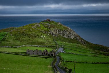 Torr etrafında peyzaj, baş, antrim Ballycastle yakınındaki ülkenin üzerinde bulunan bir Kuzey İrlanda'nın cazibe.