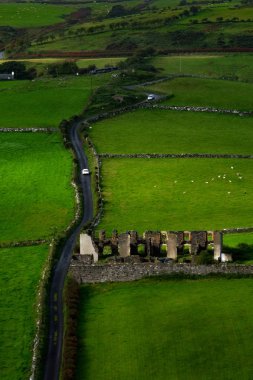 Torr etrafında peyzaj, baş, antrim Ballycastle yakınındaki ülkenin üzerinde bulunan bir Kuzey İrlanda'nın cazibe.