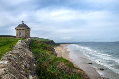 Mussenden Temple, located in the beautiful surroundings of Downhill Demesne near Castlerock in County Londonderry, Northern Ireland clipart