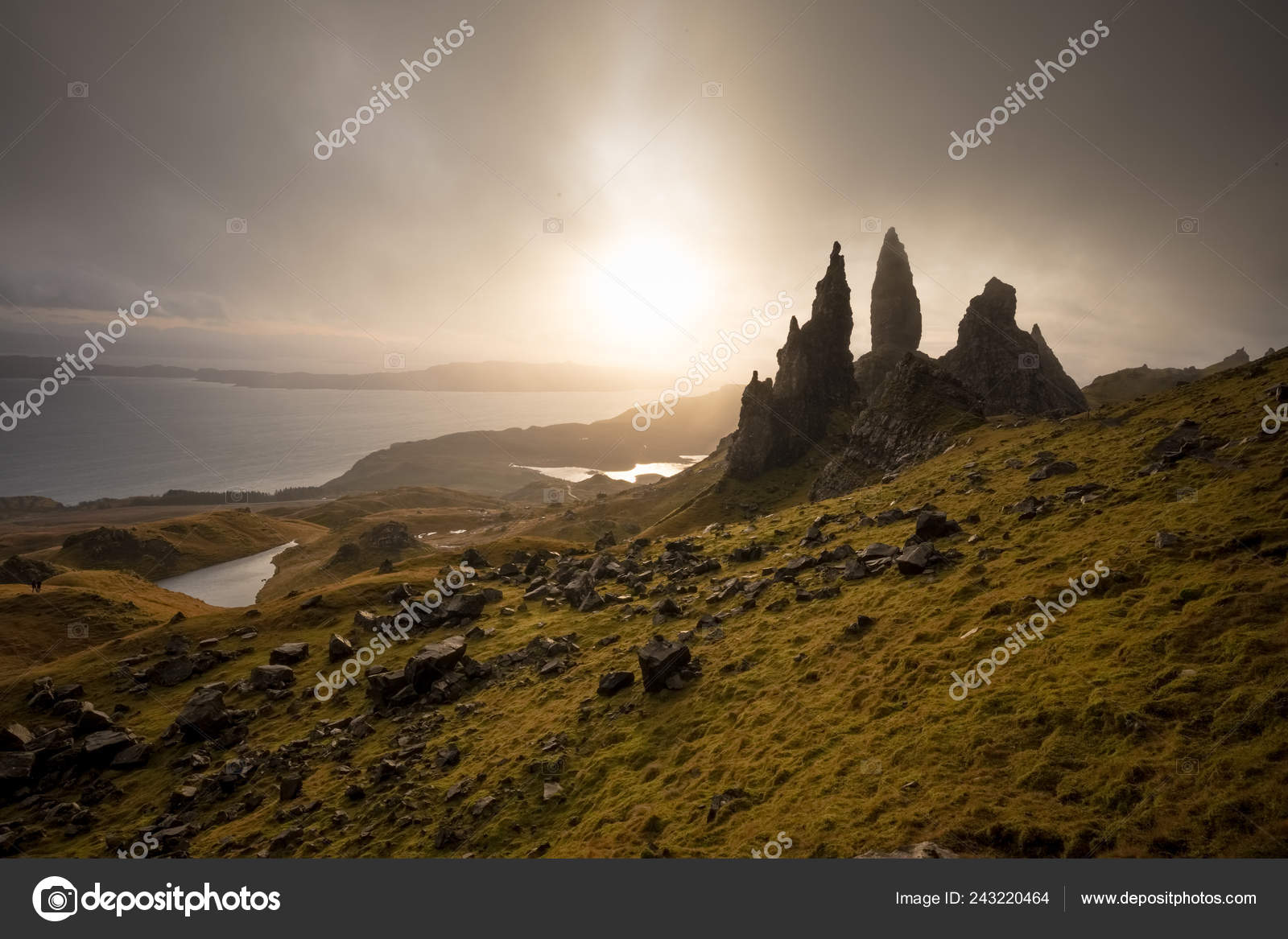 Landscape Track Old Man Storr Storr Cliffs Famous Attraction Isle