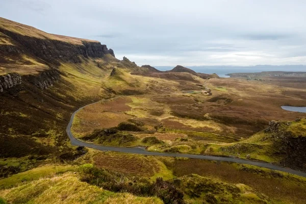 Paisagem Torno Quiraing Deslizamento Terra Ilha Skye Escócia Reino Unido — Fotografia de Stock