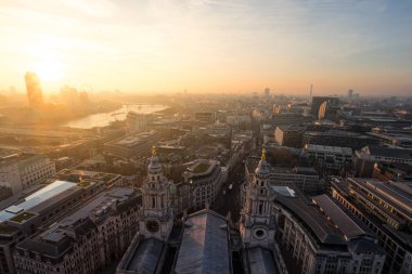 St.Paul Katedrali'nden Londra'nın havadan görünümü, Birleşik Krallık