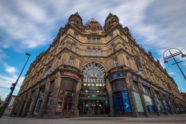 Leeds, İngiltere -2 Haziran 2019: Kirkgate Market, Leeds, İngiltere
