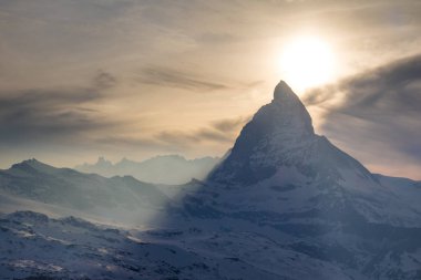 Matterhorn, Isviçre manzaralı manzarası