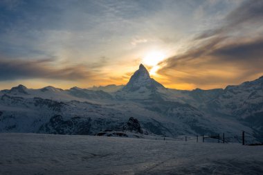 Matterhorn, Isviçre manzaralı manzarası