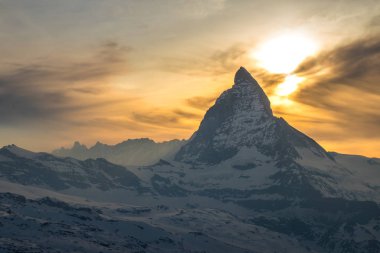 Matterhorn, Isviçre manzaralı manzarası