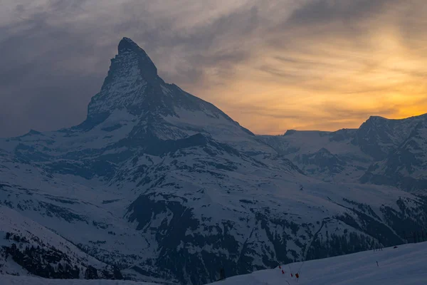 Malebný pohled na Matterhorn, Švýcarsko — Stock fotografie