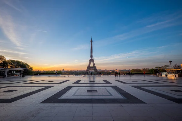 Widok wieży Eiffla z Palais de Chaillot, Paryż, Francja — Zdjęcie stockowe
