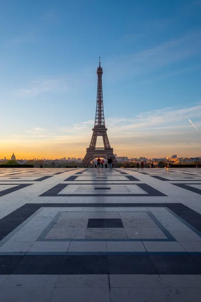 Widok wieży Eiffla z Palais de Chaillot, Paryż, Francja — Zdjęcie stockowe