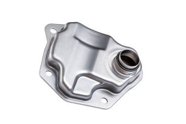 otomatik şanzıman filtresi, demir vücut filtre öğesi araba filtre, beyaz bir arka plan üzerinde izole yedek parça.