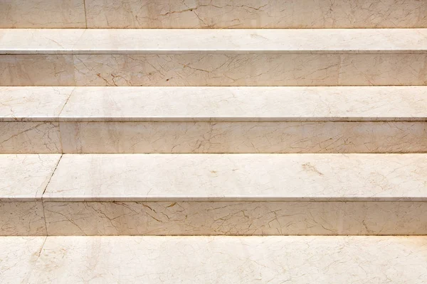 Marble Staircase Stone Beige Steps Close Detail Architecture Lit Sunlight — Stock Photo, Image
