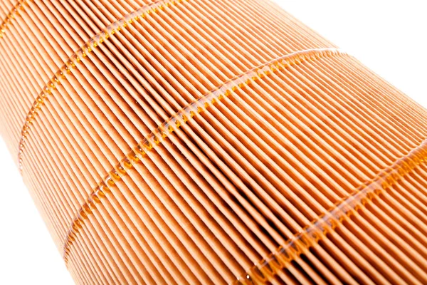 Closeup Laranja Filtro Carro Papel Fundo Tema Auto — Fotografia de Stock