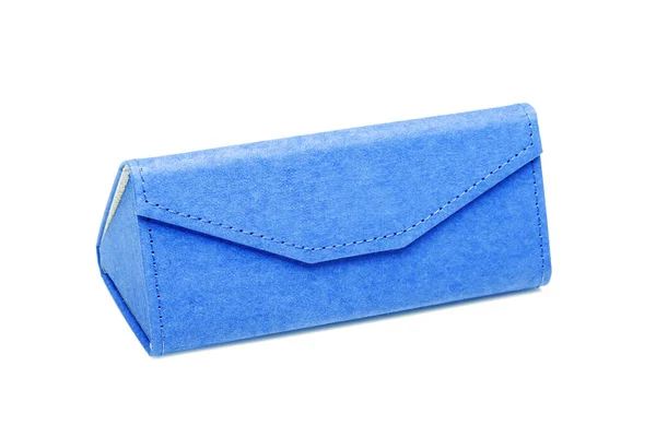 Occhiali Shopping Scatola Regalo Blu Eco Materiale Forma Triangolare Cartone — Foto Stock