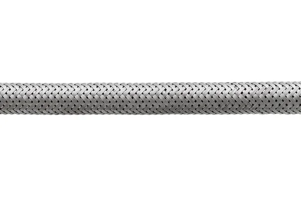 Wzmocnione Plecionki Stalowe Wąż Zbliżenie Hydraulika Elastyczny Wzór Wiązania Wąż — Zdjęcie stockowe