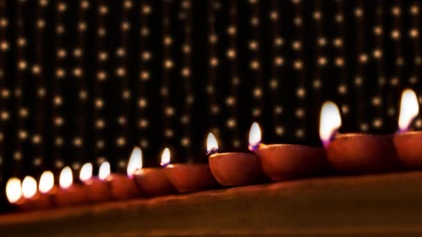 Groep Van Diyas Diwali — Stockvideo