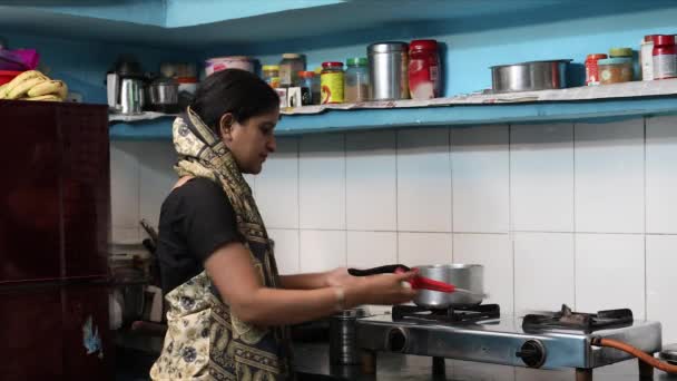 Lagere Middenklasse Marktlieden Thee Keuken — Stockvideo