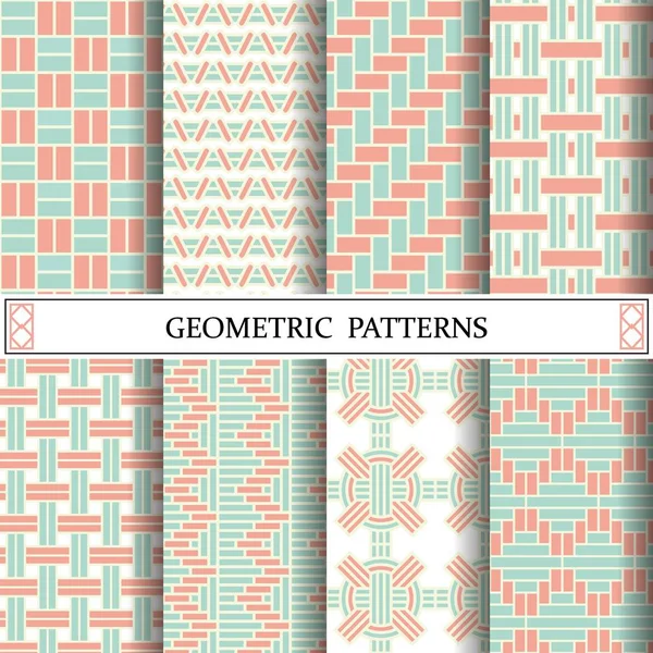 Motif Pastel Géométrique Tisser Style Motif Pour Page Web Fond — Image vectorielle