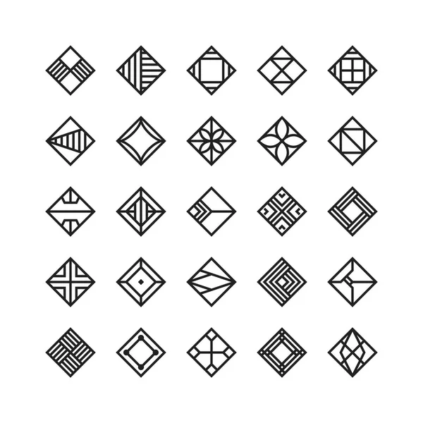 Diamond Shape Geometric Vector Icon Ornament — Stock Vector