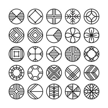 Daire geometrik vektör simgesi, süsleme