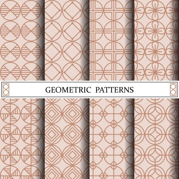 Kör Geometriai Vektoros Mintát Kitöltőmintáikat Weblap Háttér Felületek Textúrák — Stock Vector