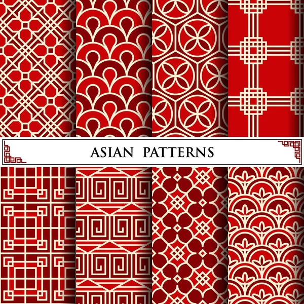 Asian Vector Pattern Web Page Background Surface Textures — Stock Vector