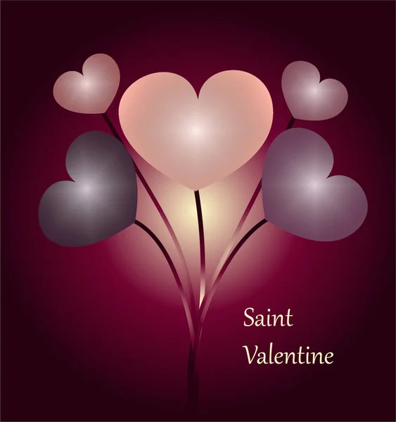 Haard Voor Liefde Saint Valentijnsdag — Stockvector