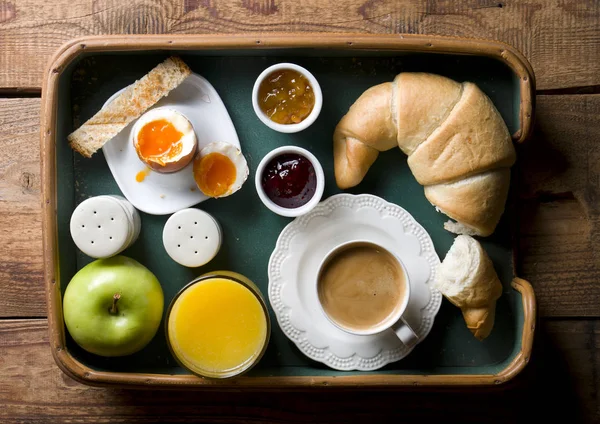 Läcker Frukost Trä — Stockfoto