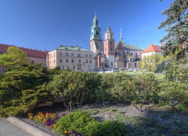 Tarihi Wawel royal castle. Krakov, Polonya.