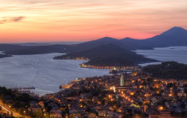 vening görünümü Mali Losinj, Hırvatistan