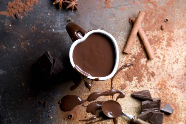 Delicioso Chocolate Caliente Con Especias —  Fotos de Stock