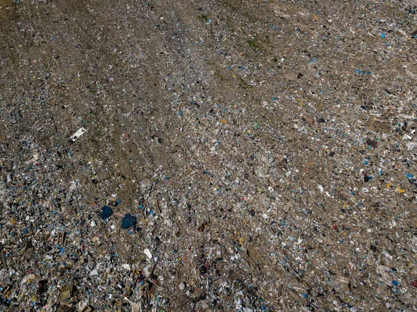 Miljöföroreningar Översta Flygfoto Foto Från Flygande Drönare Stora Skräp Högen — Stockfoto