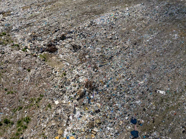 Загрязнение Окружающей Среды Снимок Сверху Летающего Беспилотника Большой Кучи Мусора — стоковое фото