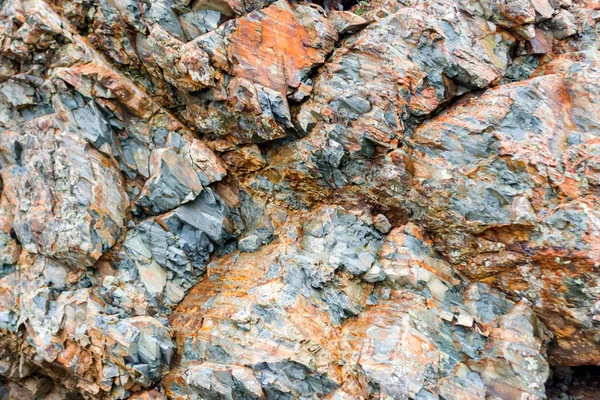 Textura Una Piedra Marrón Gris Sobre Roca Montaña Descubierta Durante —  Fotos de Stock