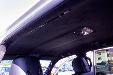 Siyah Alcantara malzeme atölye için aksesuar ve iç styling tarafından Suv araç tavan çekti