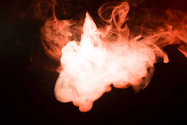 Fumaça Multicolorida Vape Cor Vermelha Branca Forma Mística Estranha Fundo — Fotografia de Stock