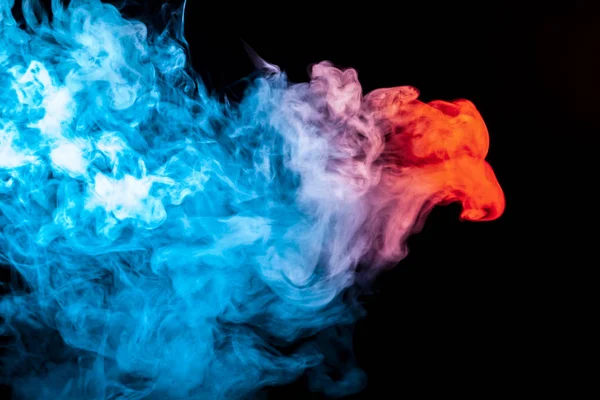 Patrón Multicolor Humo Azul Rojo Forma Mística Forma Rostro Cabeza —  Fotos de Stock