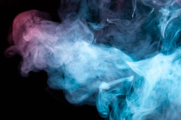 Vielfarbiges Rauchmuster Der Blauen Und Roten Farben Der Mystischen Form — Stockfoto