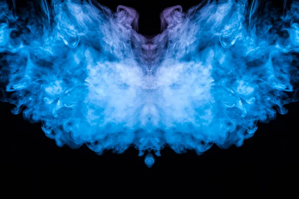 Αφηρημένη Φαντασία Χρωματιστό Καπνού Φωτιζόμενη Μπλε Και Τιρκουάζ Παίρνει Μορφή — Φωτογραφία Αρχείου