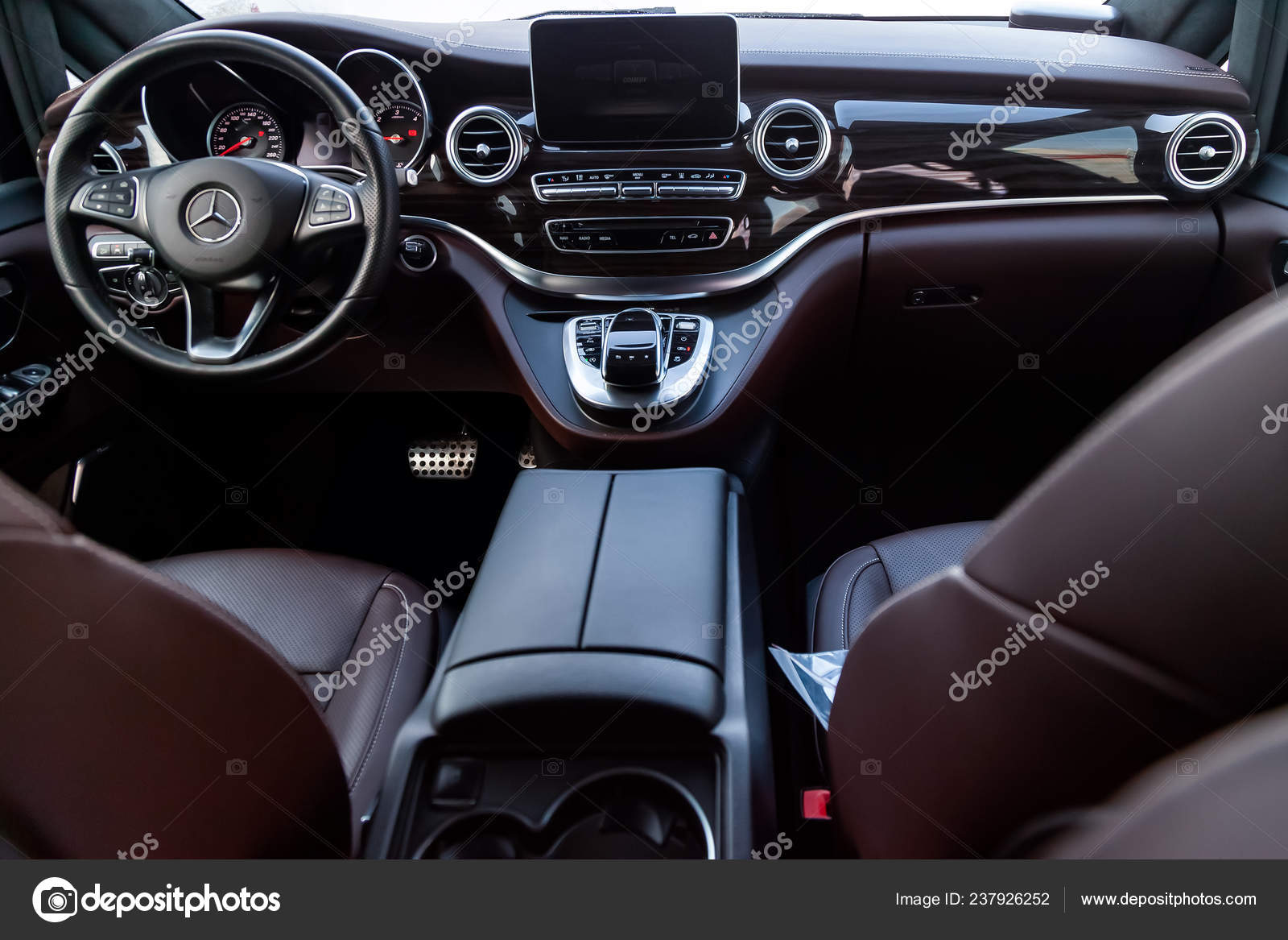 Interior of the Mercedes-Benz Vito Editorial Stock Image - Image