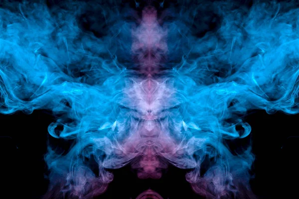 Fagyos Minta Párolgó Vape Füst Sötét Háttér Előtt Egy Kísérteties — Stock Fotó