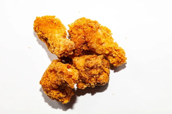 Appetizing Fast Food Fried Chicken Wings Spicy Sauce Breading Popular — Stock Photo, Image