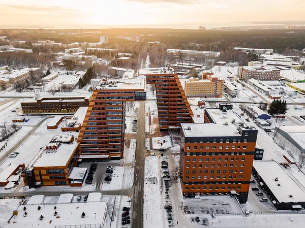 Vista Aérea Gran Edificio Con Laboratorios Proyectos Innovadores Inventos Técnicos —  Fotos de Stock