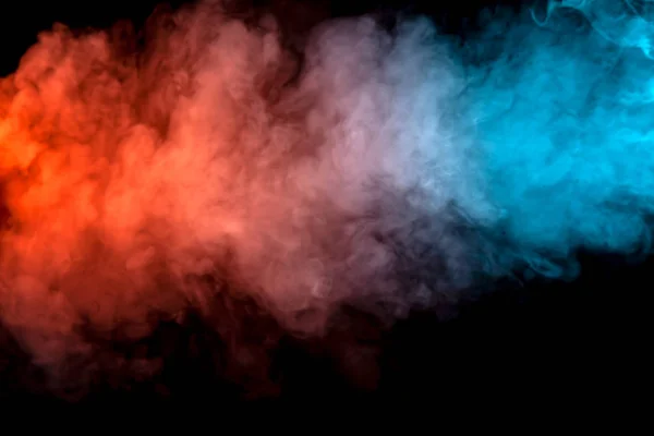 Hintergrund Aus Orangefarbenem Violettem Rotem Und Blauem Welligem Rauch Auf — Stockfoto
