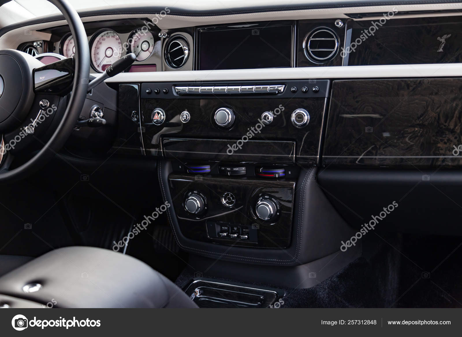 Interior View Of New A Very Expensive Rolls Royce Phantom