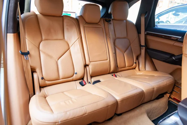 Clean after washing the rear passenger seats of matte brown or b — Stock Photo, Image