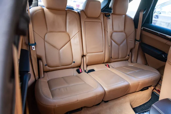 Clean after washing the rear passenger seats of matte brown or b — Stock Photo, Image