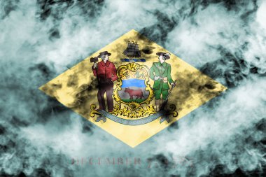 Gri bir smo karşı ABD devlet Delaware Ulusal bayrağı